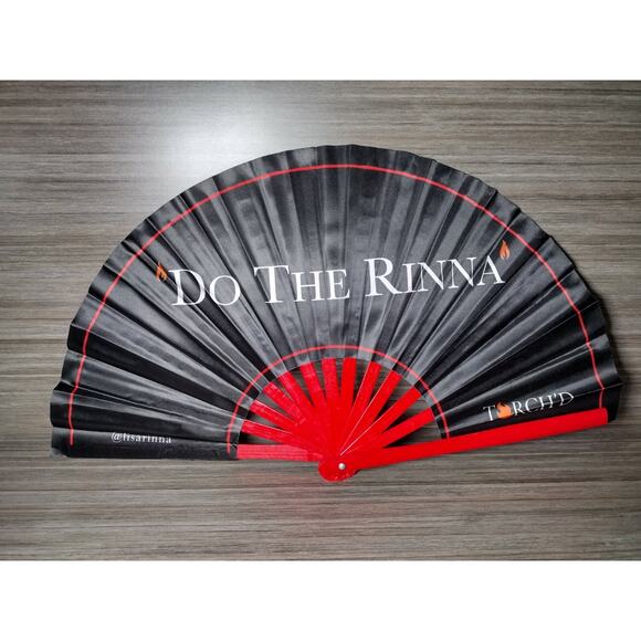 Lisa Rinna Torched Hand Fan RARE promotion Real Housewives - Picture 1 of 5